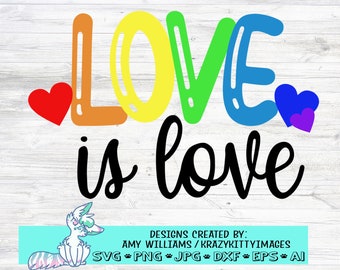 Rainbow Love Svg, Proud Month Svg, Lgbtq Svg, Gay Pride Svg, Dxf, Svg ...
