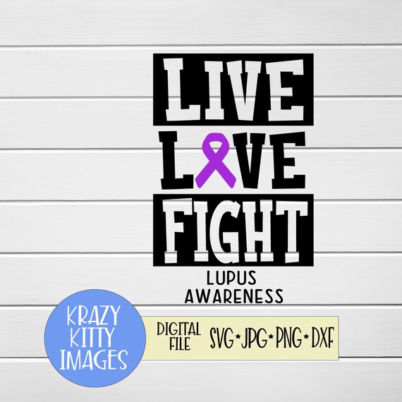 Svg Lupus Svg Lupus Awareness Svg Purple Awareness Ribbon Etsy