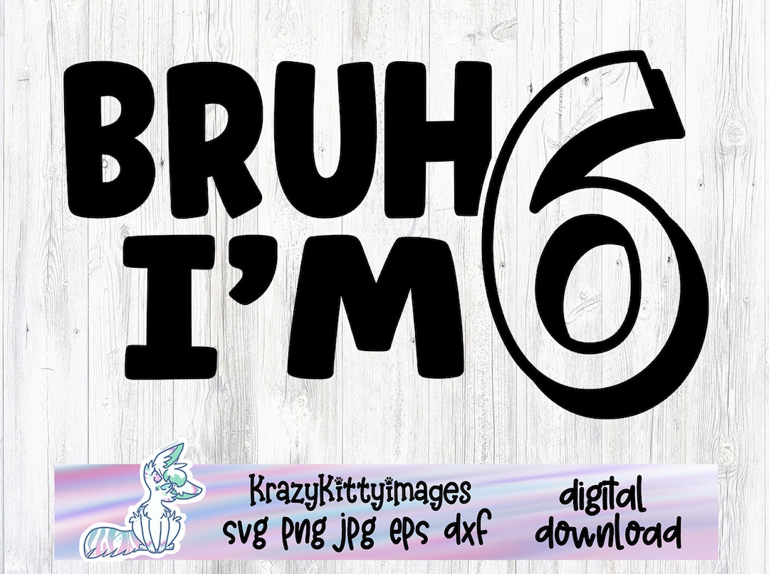 Sixth Birthday Svg, 6 Years Old Birthday Boy Cut File, Funny Birthday ...