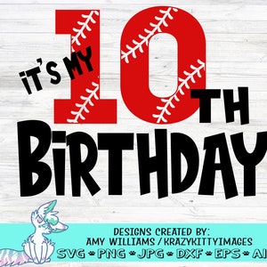 Jungen 10. Geburtstag svg, Jungen Baseball Geburtstag svg, zweistellige svg, Jungen Geburtstag svg, Softball Zahlen svg, Sport Geburtstag svg, png