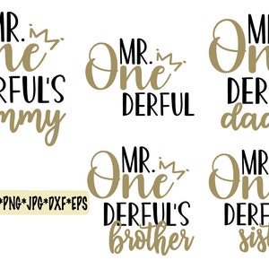 Mãe do aniversariante svg, pai do Sr. Onederful svg, primeiro aniversário svg, aniversariante svg, aniversário de família svg, png, jpg, eps, dxf, download digital