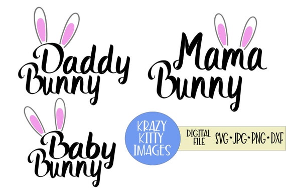 Download Bunny Svg Easter Svg Family Easter Clip Art Easter Bunny Etsy