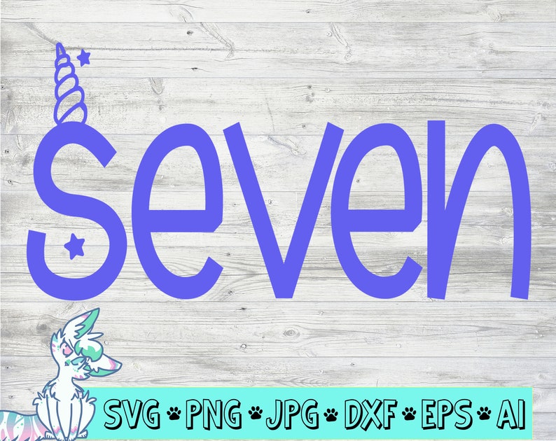Download 7th birthday unicorn svg 7th birthday svg birthday girl | Etsy