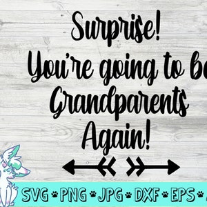 Anuncio de embarazo svg, Nuevos abuelos Svg, Nueva mamá Svg, Anuncio del bebé svg, Png, Jpg, Eps, Dxf, Descarga digital