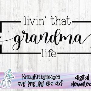 Wohnzimmer, dass Oma Leben svg, Geschenk für Oma svg, svg Dateien für Cricut, Shirt für Oma, Großmutter svg, Muttertags svg, neue Oma