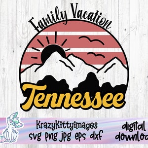 Pigeon Forge SVG, Familievakantie SVG, Tennessee hier komen we, Vacay Mode Svg, Hier komen we svg, berg, Jpg, Eps, Dxf, Digitale Download