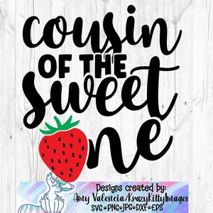 Primo do Doce, arquivos SVG de morango, SVG de aniversário de família correspondente, SVG de primeiro aniversário, arquivo de corte para Cricut, download digital