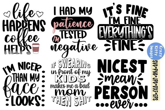 Download Sarcastic Quotes Svg Bundle Funny Sayings Svg Bundle Etsy