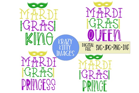 Download Mardi Gras Svg Bundle Mardi Gras Queen Svg Mardi Gras King Etsy
