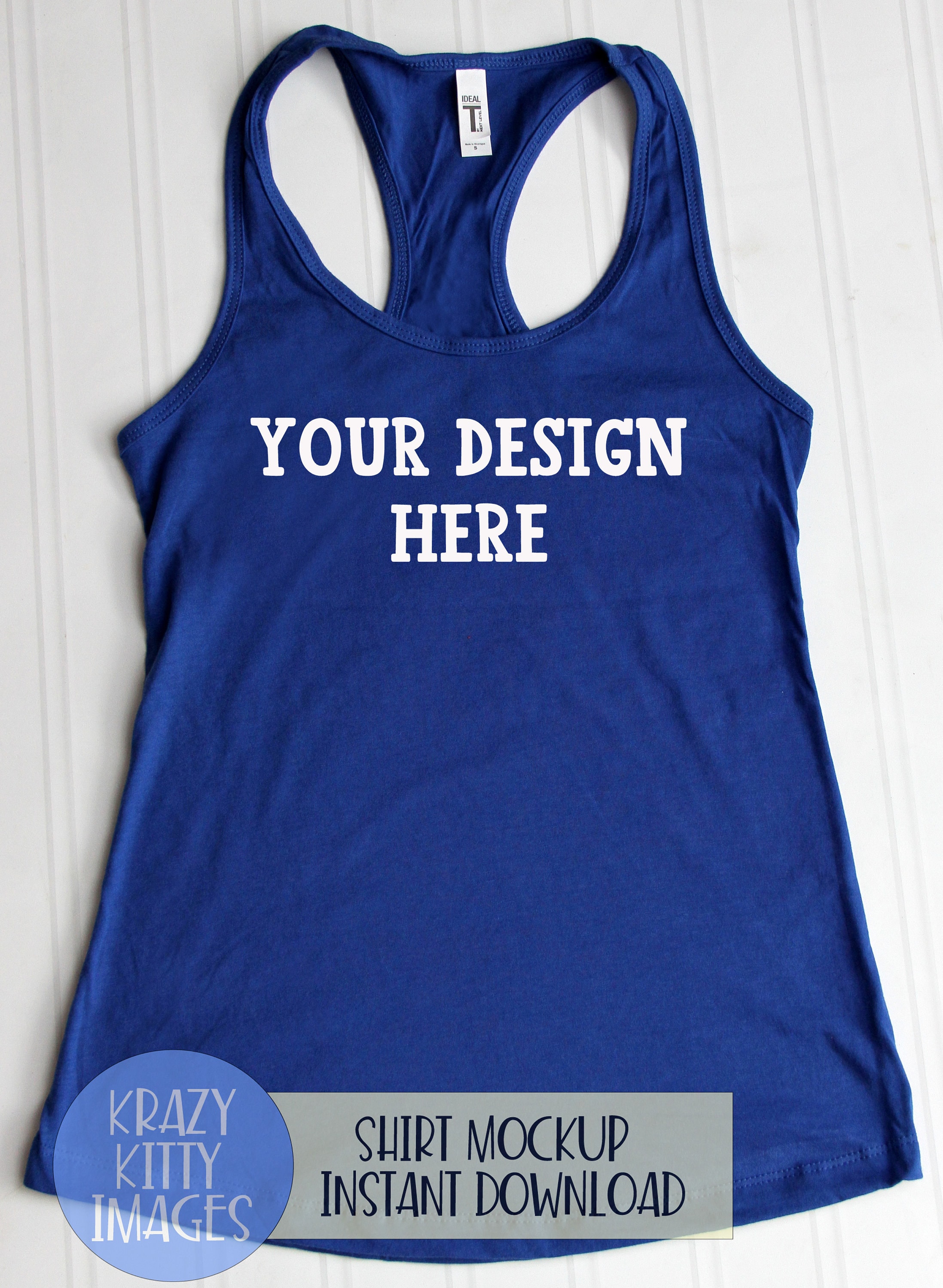 royal blue racerback tank top