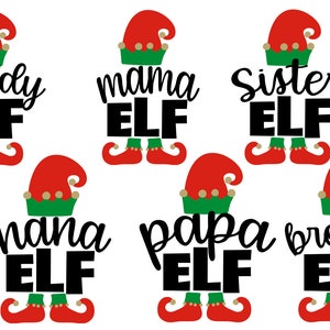 Family Elves Svg, Christmas Svg bundle, Sister Elf Svg, Brother Elf Svg, Mama Elf, Papa Elf, Family Christmas Svg, Cut File,png,jpg,dxf,eps