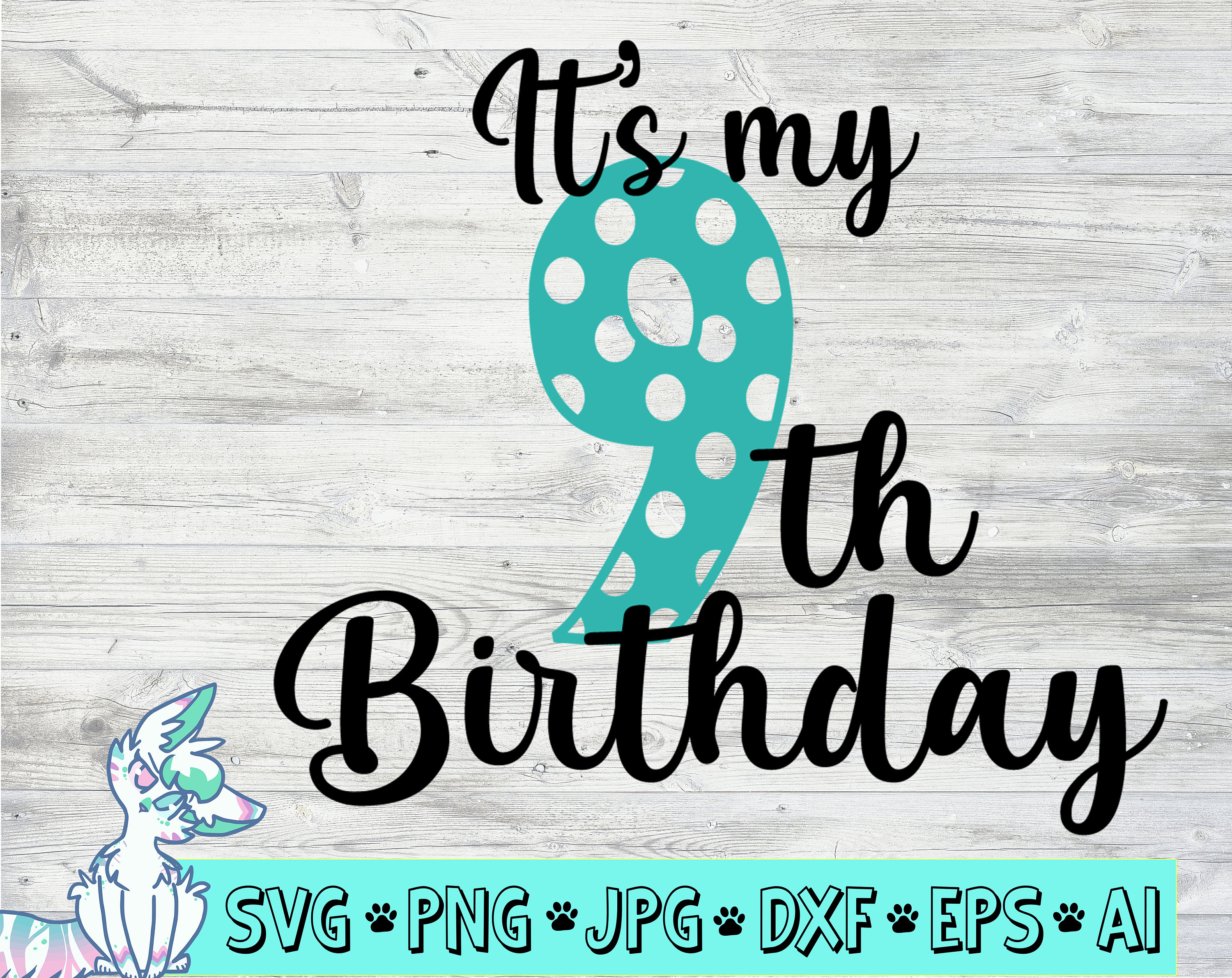 Download 9th Birthday Svg Ninth Birthday Svg 9th Birthday Party Svg Etsy