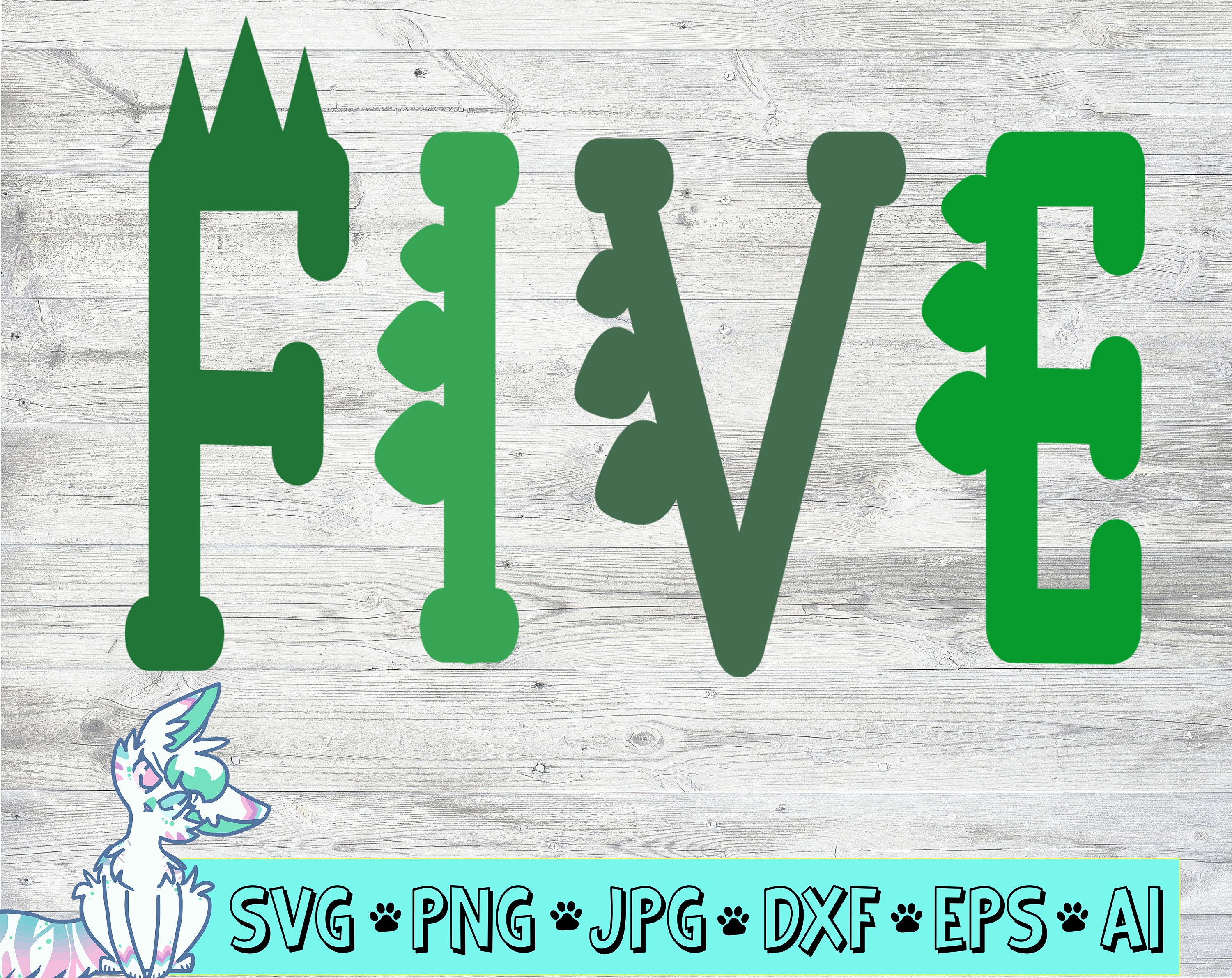 Download Dinosaur Birthday Svg 5th Birthday Svg Dinosaur Svg Cut Etsy