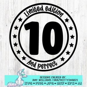 Nummer 10 Geburtstag svg, 10 Jahre altes svg, 10 Jahre altes svg, 10 Jahre altes svg, Geburtstagsmädchen, Geburtstagsjunge, png, jpg, dxf, sofort Download