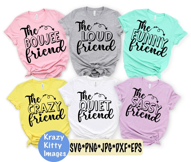 Funny Friends Matching Shirt Designs Friends SVG Bundle Etsy