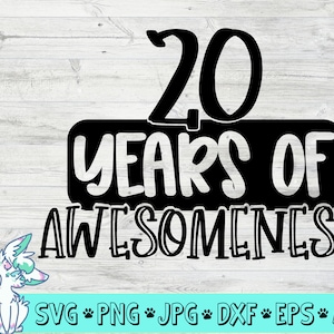 20 anos de grandiosidade svg, 20º aniversário svg, vinte anos svg, png, jpg, eps, dxf, download digital, aniversário svg, uso comercial