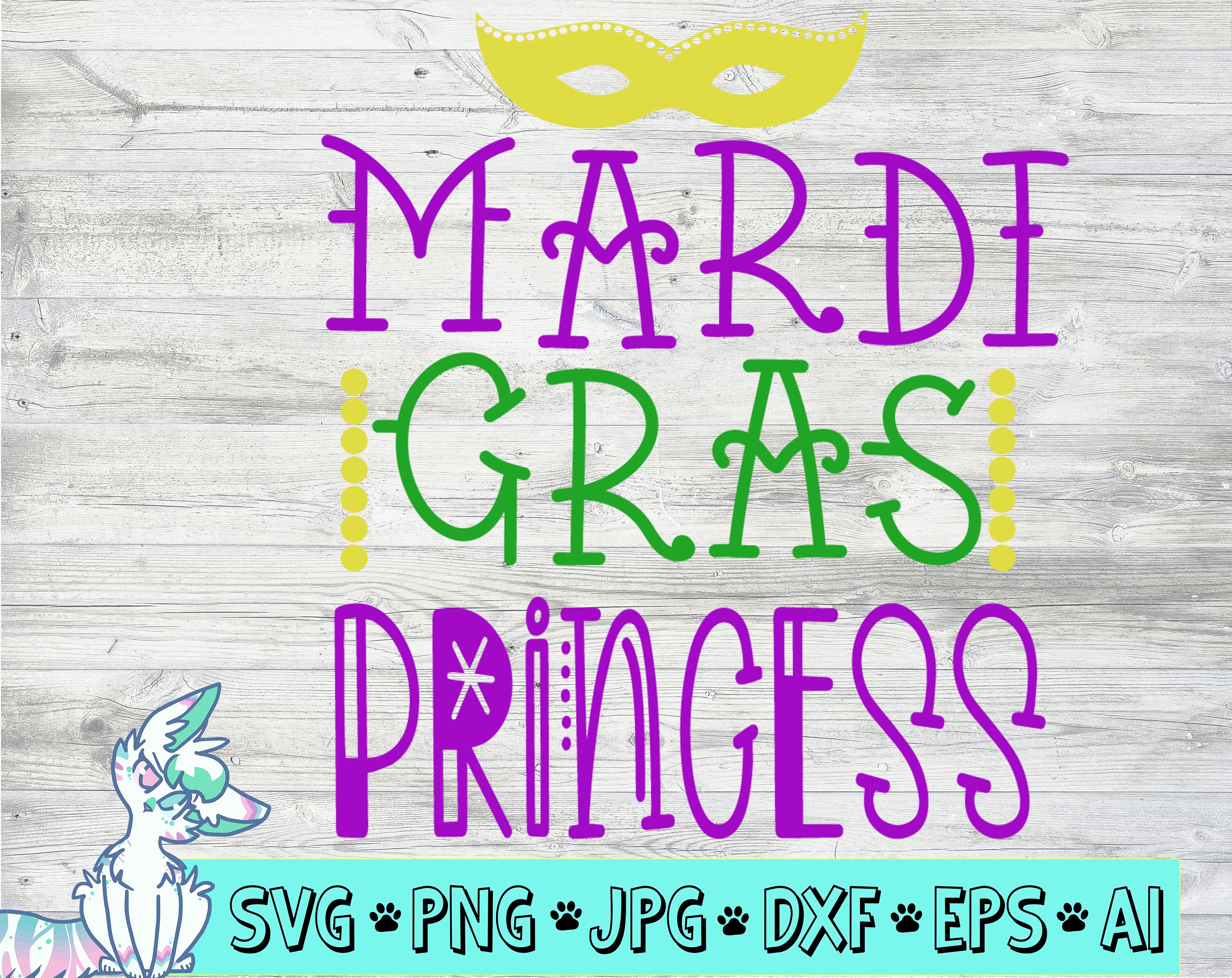 mardi gras princess svg