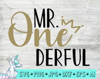 Mr. Onederful SVG cutting file, kids t-shirt svg, baby boy svg,one svg,birthday shirt svg,birthday boy svg,first birthday svg,dxf,1 year old
