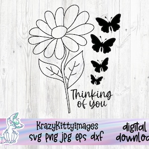 Thinking of You SVG, Think Positive SVG, Motivationszitate svg, Inspirierende Zitate svg, Lebenszitate, Handschriftlich, Schnittdatei Cricut