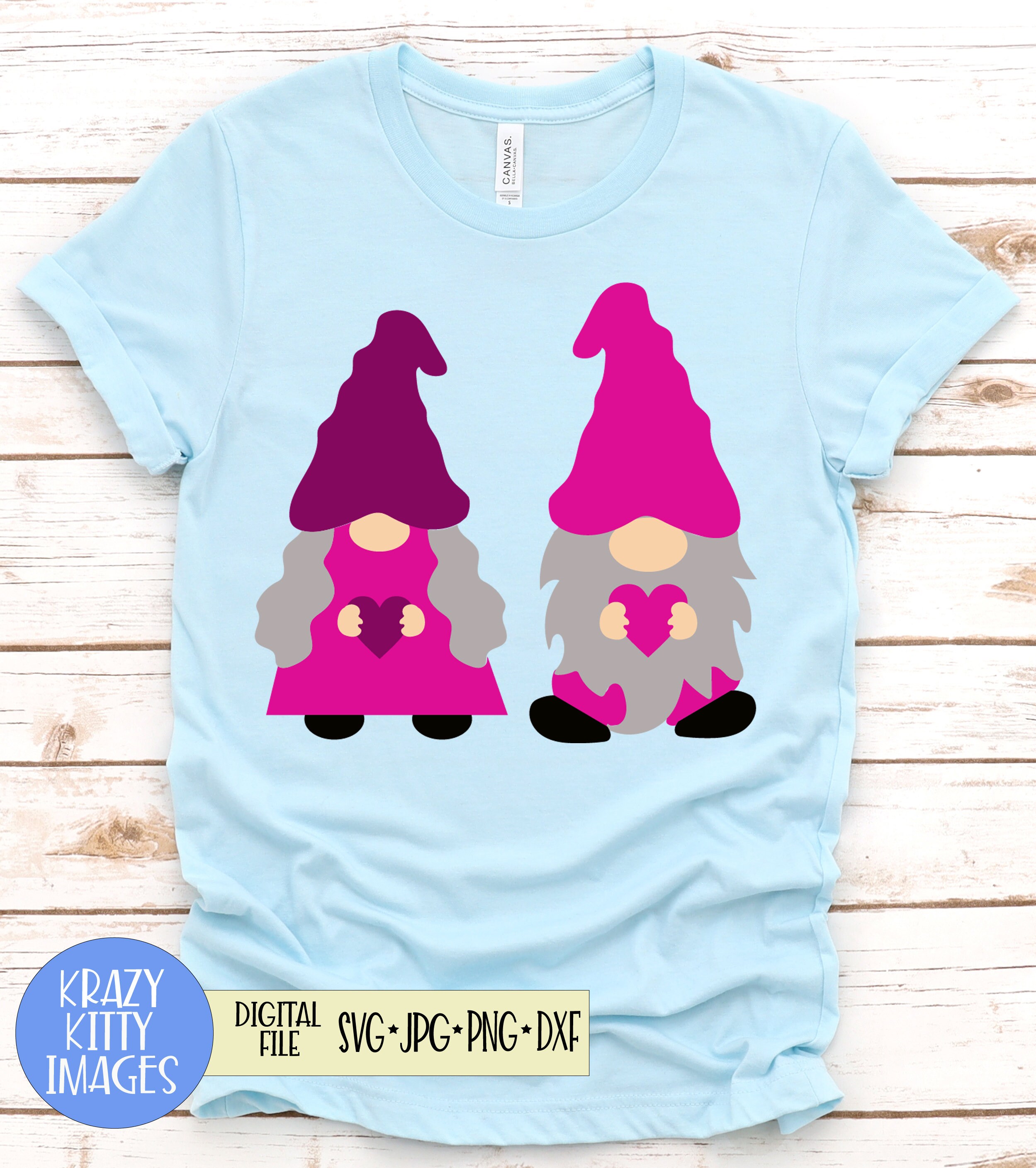Download Valentines Gnomes Couple Svg Cute Gnomes Svg Dxf Png | Etsy