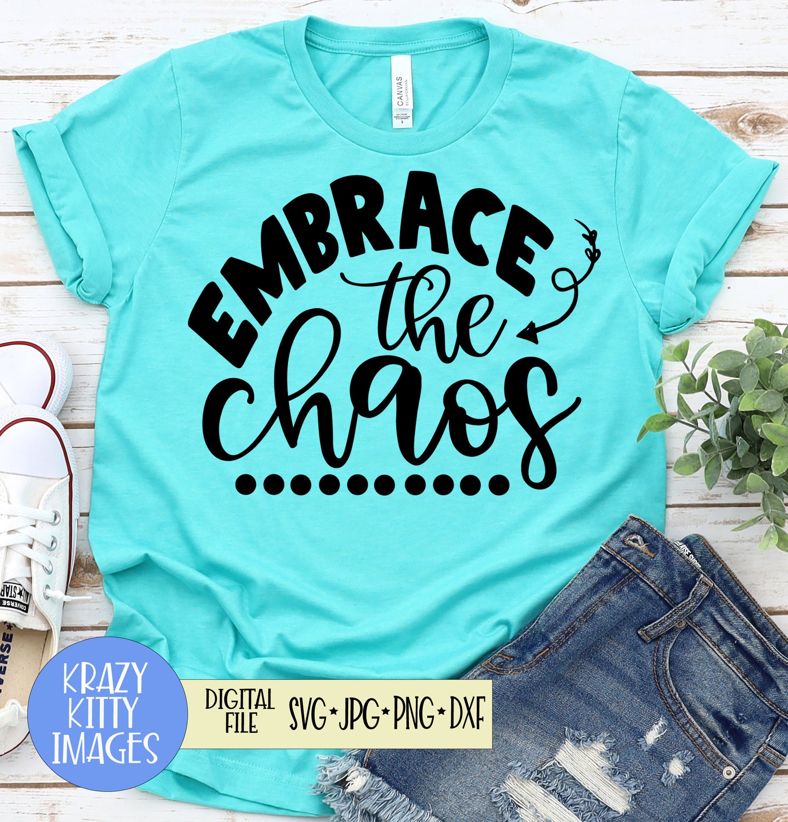 Embrace the chaos svg funny mom svg mom shirt svg mom svg | Etsy
