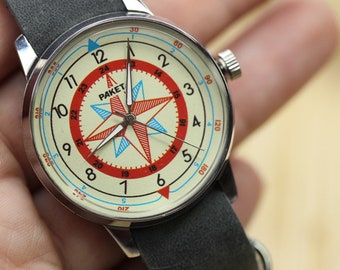 Vintage Sovjet-horloge Roos van raamhorloges heksengeschiedenis