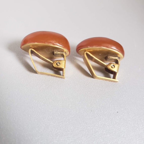 Vintage triangular cufflinks amber 6.7 g. Soviet … - image 2