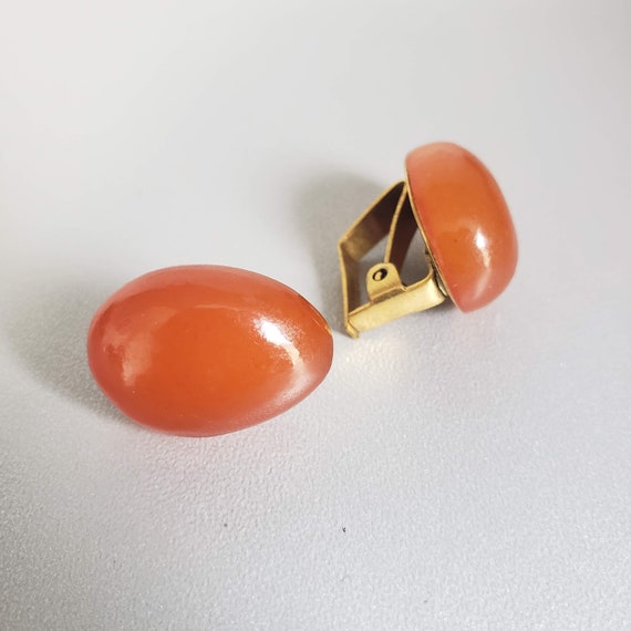Vintage triangular cufflinks amber 6.7 g. Soviet … - image 1
