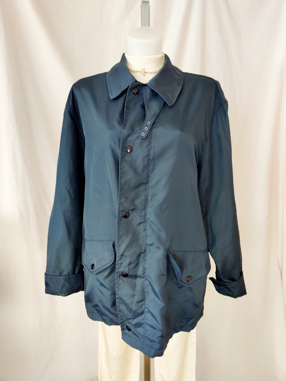 Vintage Valentino navy raincoat style trench
