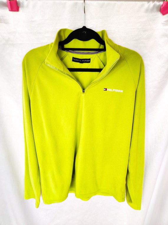 tommy hilfiger green quarter zip