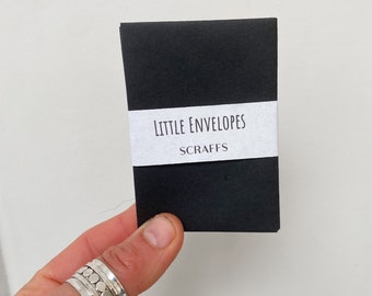 20 x Small Black Envelopes - mini paper envelopes, 94mm x 65mm, monochrome wedding favours, business card holder, save the date.