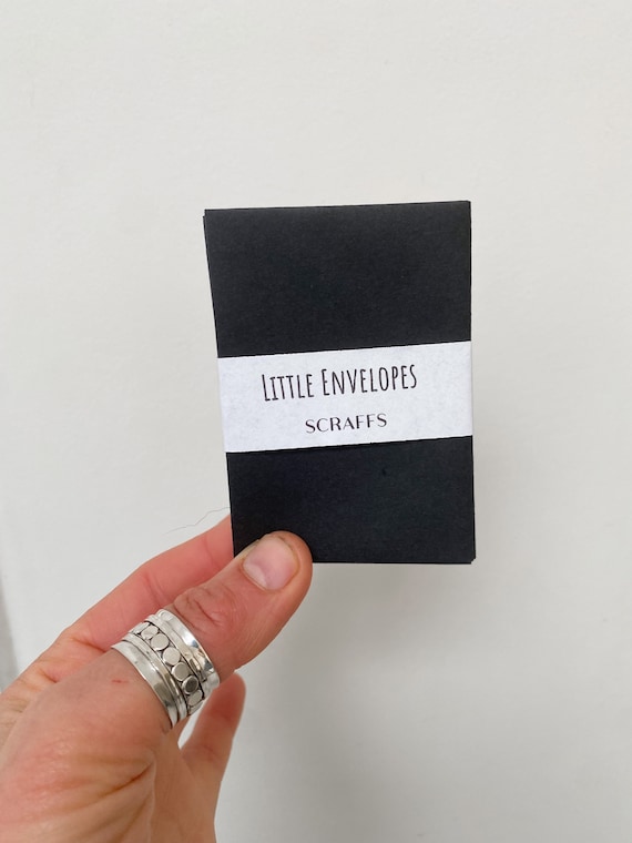 20 x Small Black Envelopes - mini paper envelopes, 94mm x 65mm, monochrome wedding favours, business card holder, save the date.