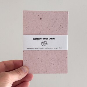 Carnets de crottes d'éléphant roses - enveloppes de caca d'éléphant, papier naturel respectueux de l'environnement sans arbre,