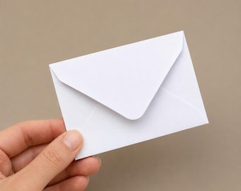 Small White Gummed Envelopes: Mini Seed Packets, Wedding Favors (20 Pack)