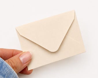 Cream Mini Envelopes: Rustic Wedding Favor Envelopes (20 Pack)