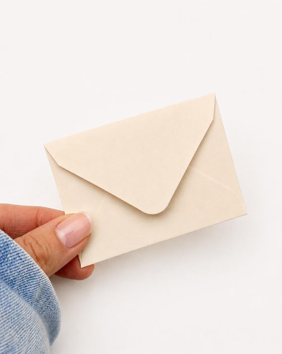 Cream Mini Envelopes: Rustic Wedding Favor Envelopes (20 Pack)