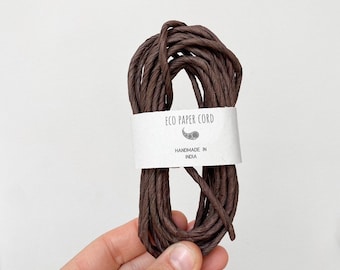 Cocoa Brown Handmade Paper Rope: Eco-Friendly Craft Twine