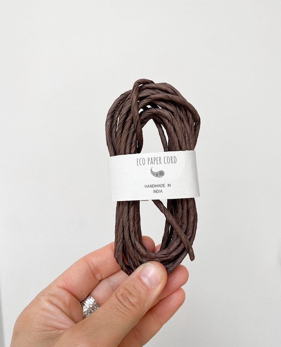 5M 10M Cocoa Brown Handmade Paper Rope Eco Craft Raffia Twine, DIY