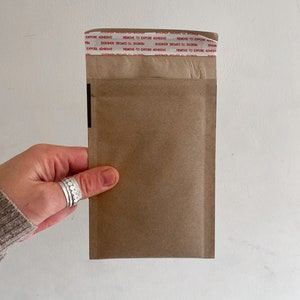 Eco Manilla Padded Kraft Envelopes - 165mm x 100mm biodegradable packaging, eco-friendly recyclable bubble bags