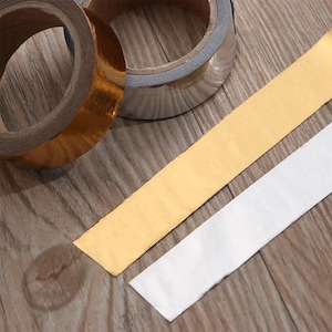 Gold Foil Washi Tape: 15mm Metallic Scrapbooking Tape