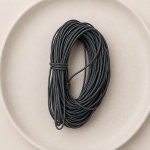 5m Charcoal Black Raffia Paper Rope - twisted paper packing rope, art craft eco twine
