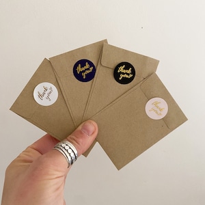 Small Kraft Paper Envelopes - wedding favour bags, mini brown paper envelopes, Manilla envelopes, 97mm x 67mm, UK seller