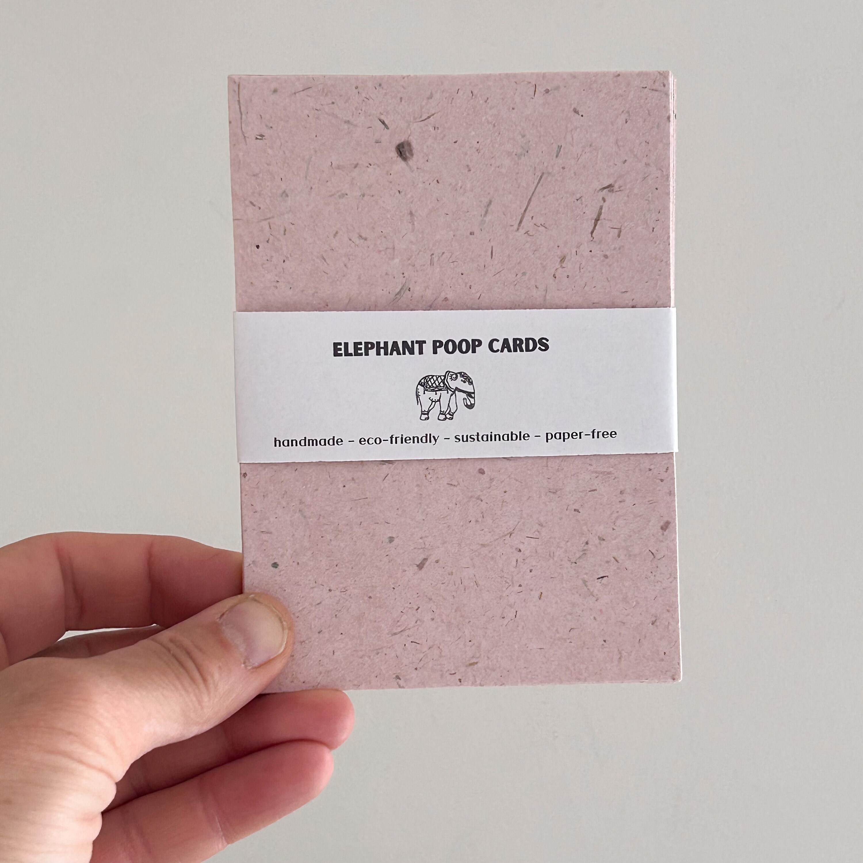 Nature Notelets Pink Elephant Dung Notelets - Elephant Poo Envelopes, Natural Eco ...