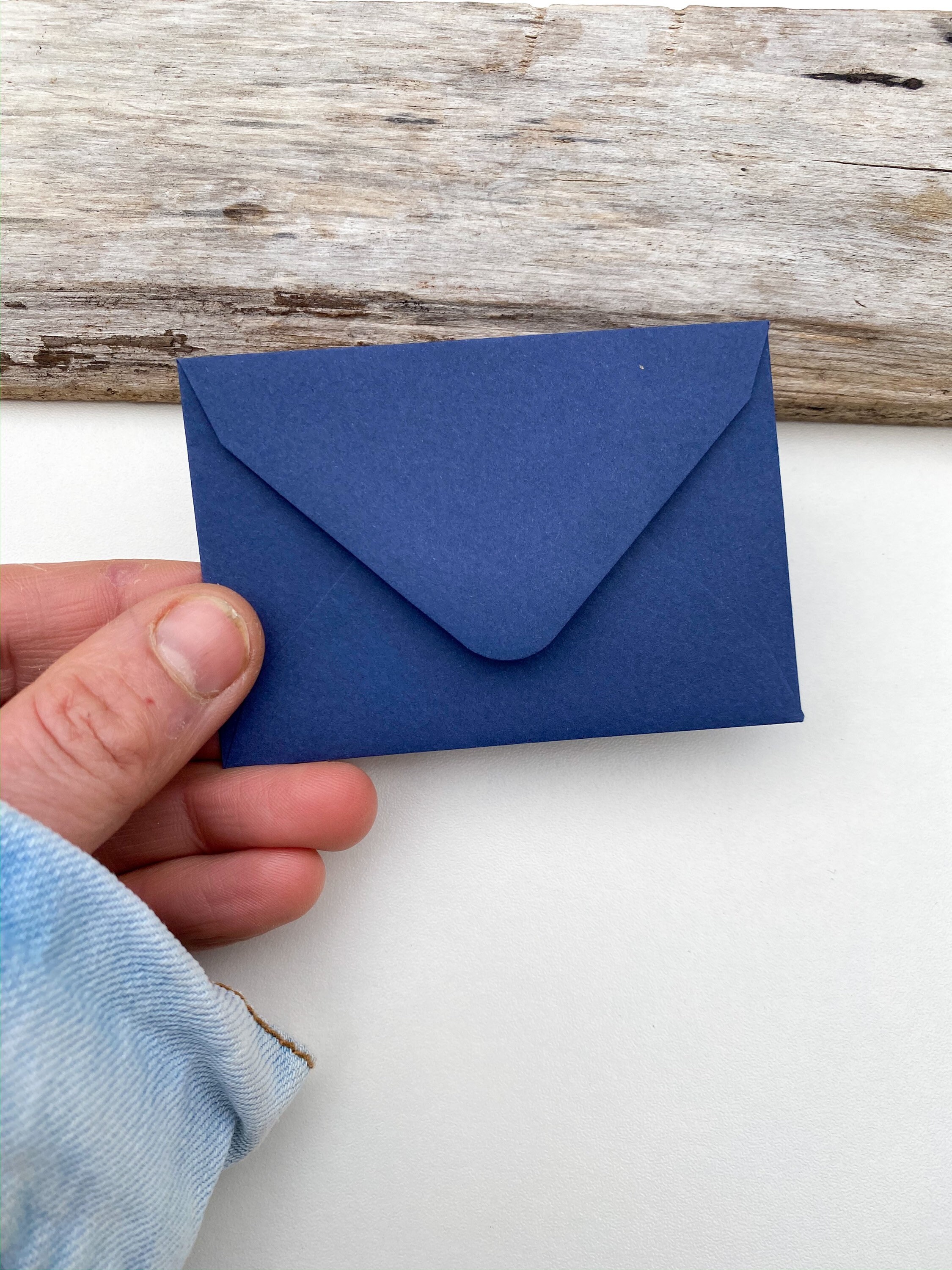 Small Dark Blue Paper Envelopes mini navy envelopes 120gsm Etsy