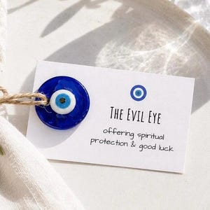 Tarjeta de recuerdo de boda con ojo turco - regalo para invitados a la fiesta, colgante con dije de ojo turco de cristal,