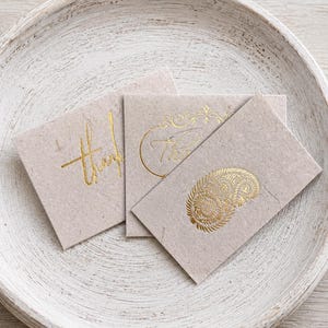 Elephant Dung Paper Notelets - handmade recycled paper thank you cards, Indian paisley note cards, eco friendly stationery, set of 3