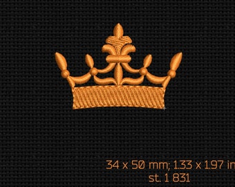 Diseño de bordado de corona, diseños de bordado