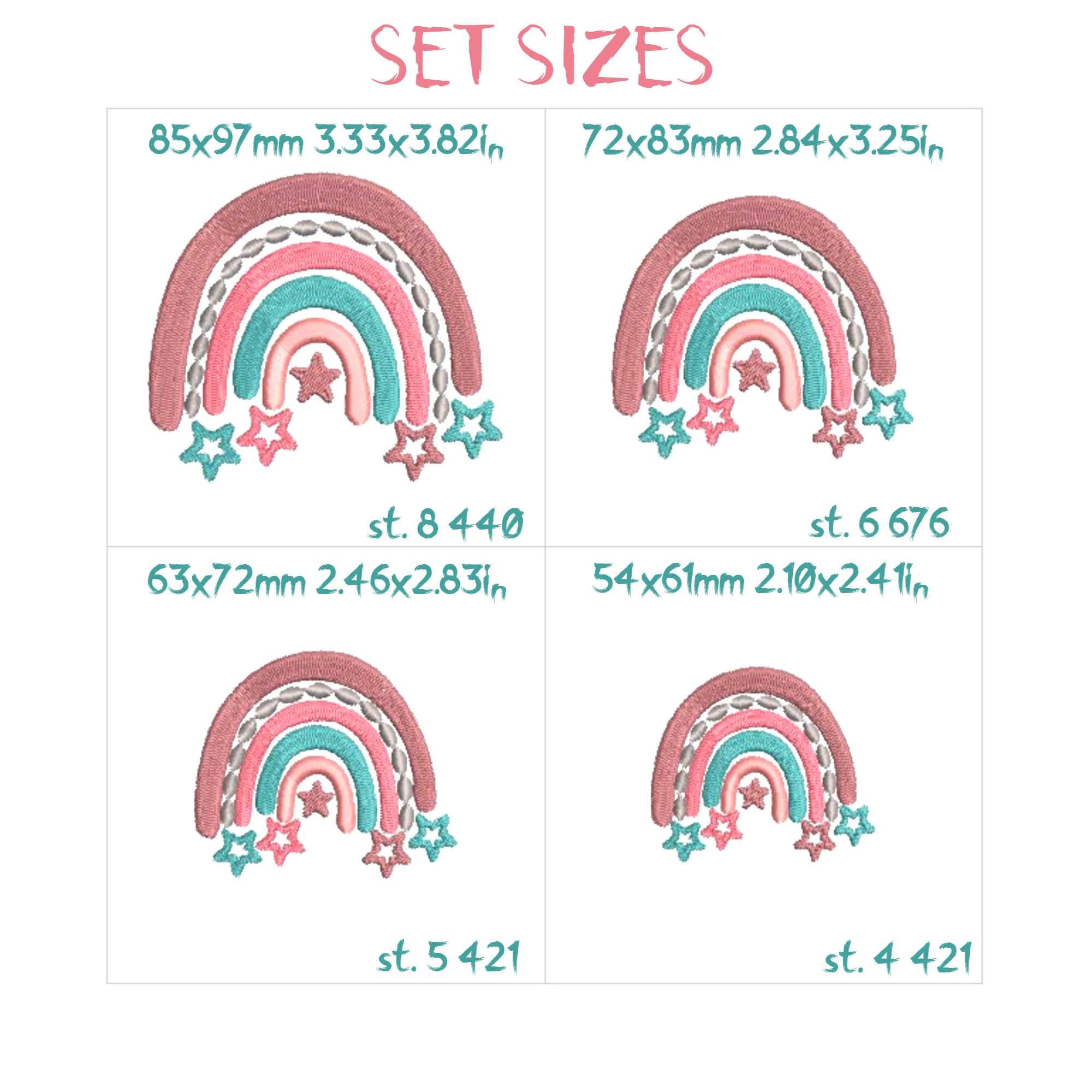 Embroidery Design Rainbow Embroidery Designs | Etsy