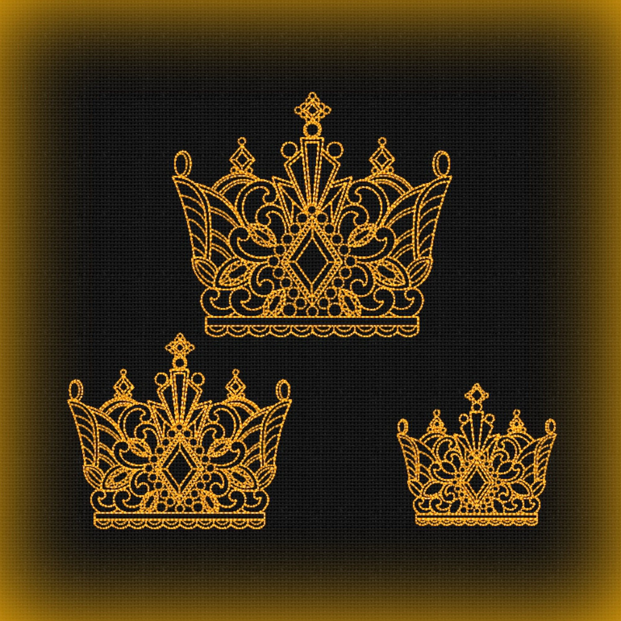 Embroidery Design Crown, Embroidery Designs Crowns - Etsy