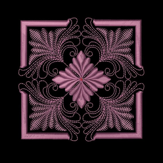 Flower Embroidery Design Border Embroidery Designs Etsy